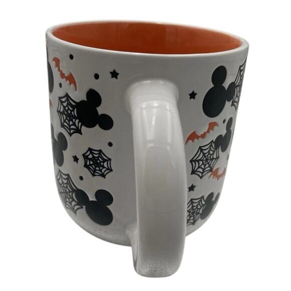 Disney Halloween MICKEY SPIDER WEBS BATS Ceramic Mug NEW - Picture 4 of 7